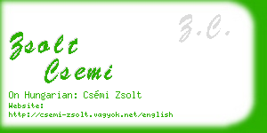 zsolt csemi business card